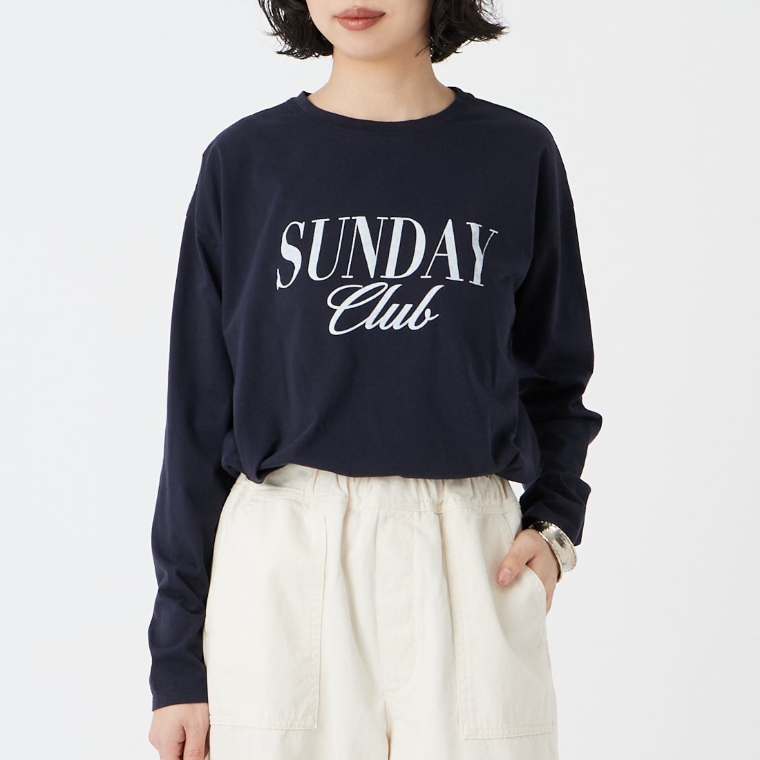 NAVY&&モデル身長：162cm 着用サイズ：F&&