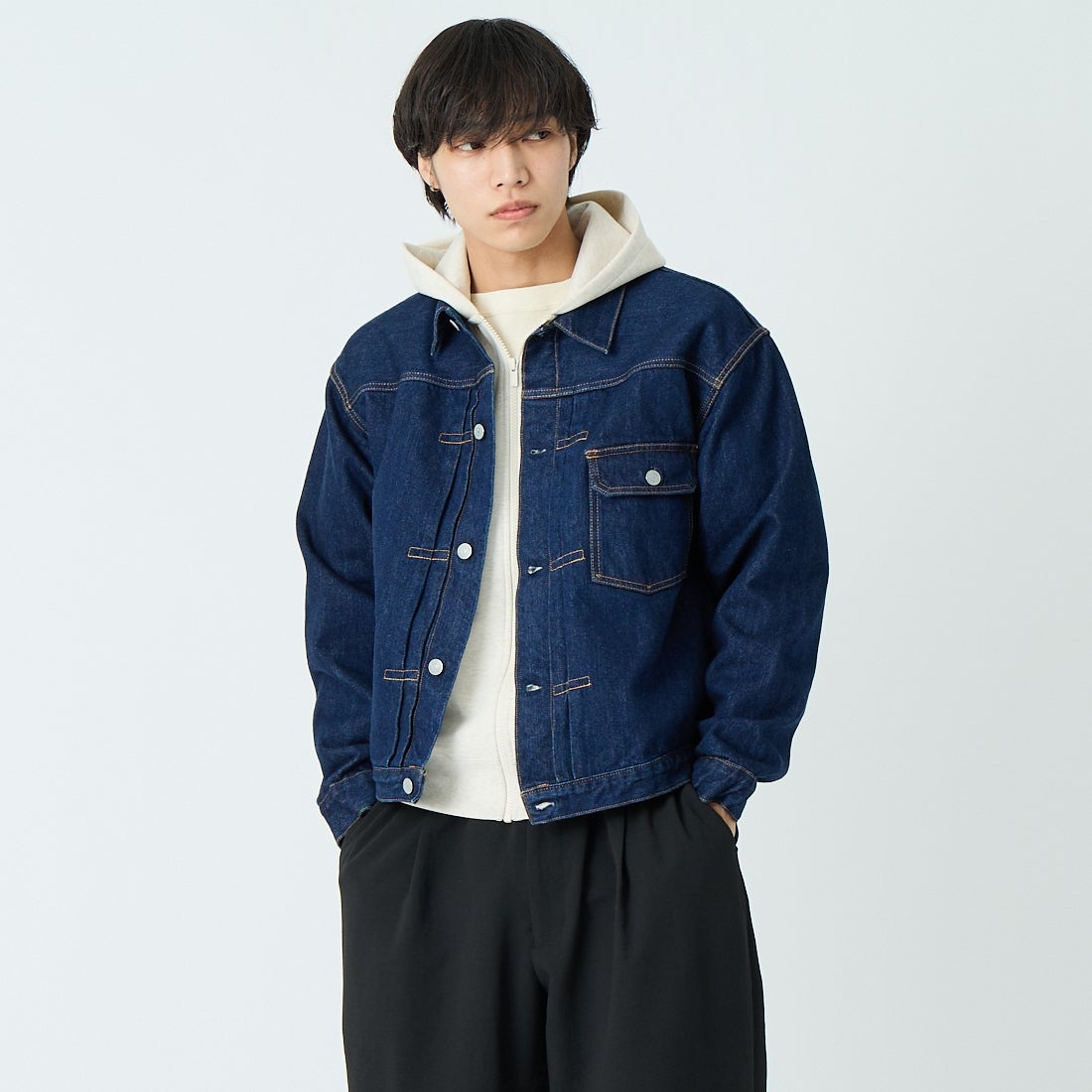 NAVY&&モデル身長：179cm 着用サイズ：42&&