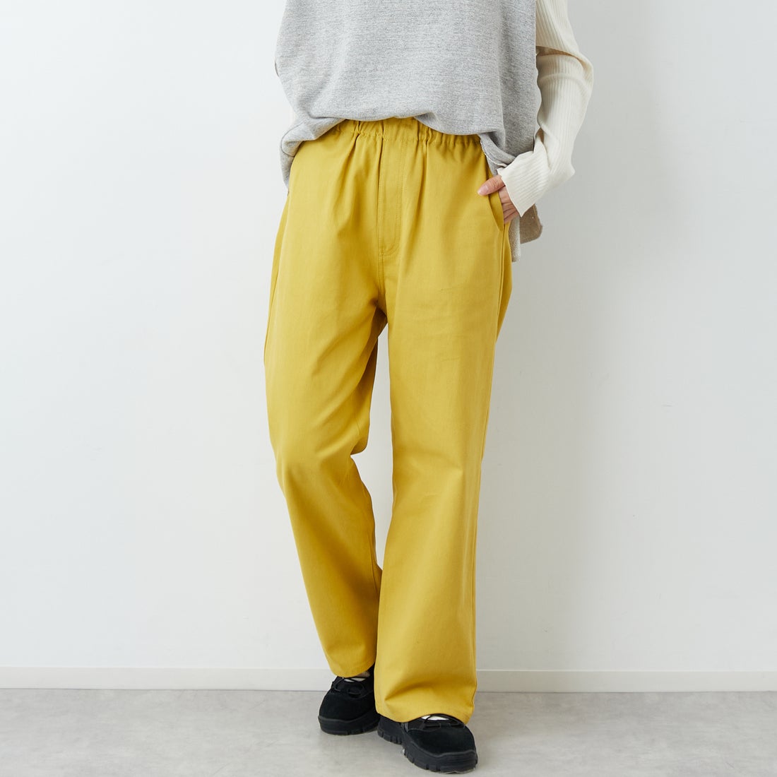 ｲｴﾛｰ&&モデル身長：162cm 着用サイズ：M&&