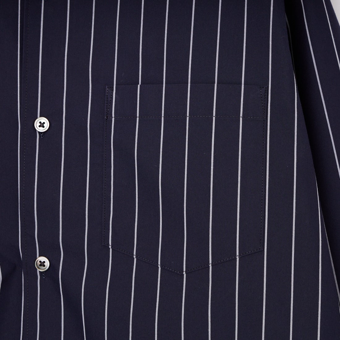 MANUAL ALPHABET [マニュアルアルファベット] バンドカラーワイドシャツ [MA-S-810] NAVY ST