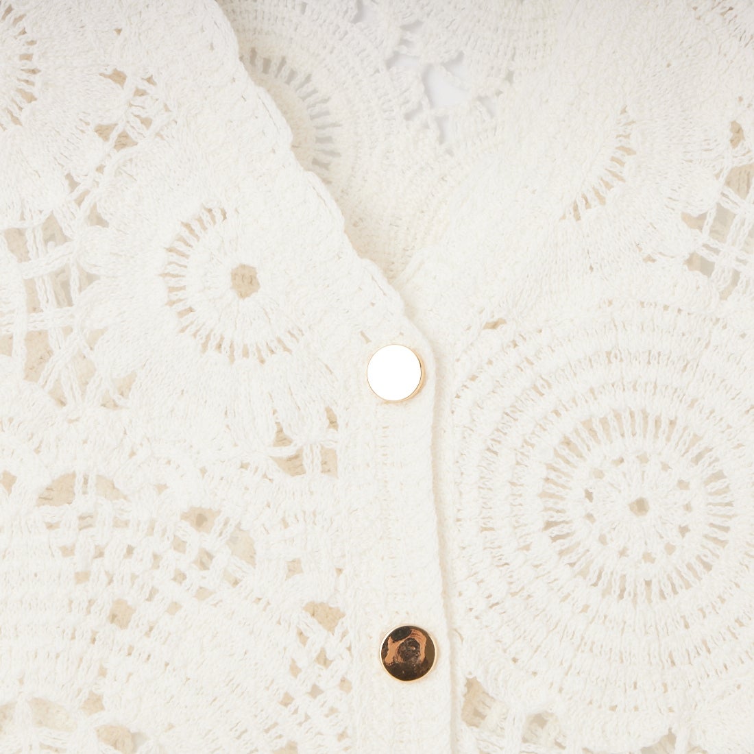 TORRAZZO DONNA [トラッゾドンナ] サイドリボンクロシェ編みベスト [6265-563] 05 WHITE