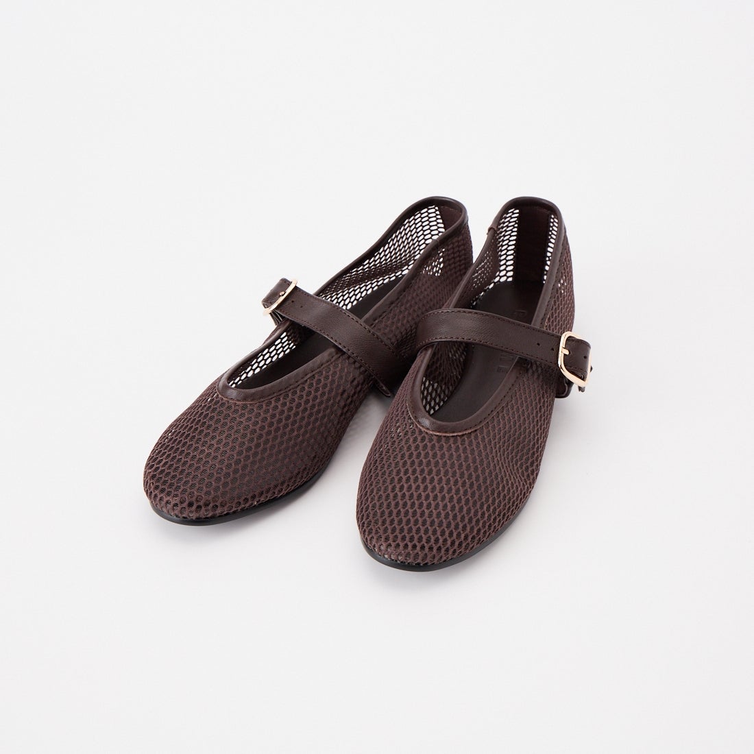REMME [レメ] ストラップメッシュフラットシューズ [ZH-25S042-ME] BROWN MESH