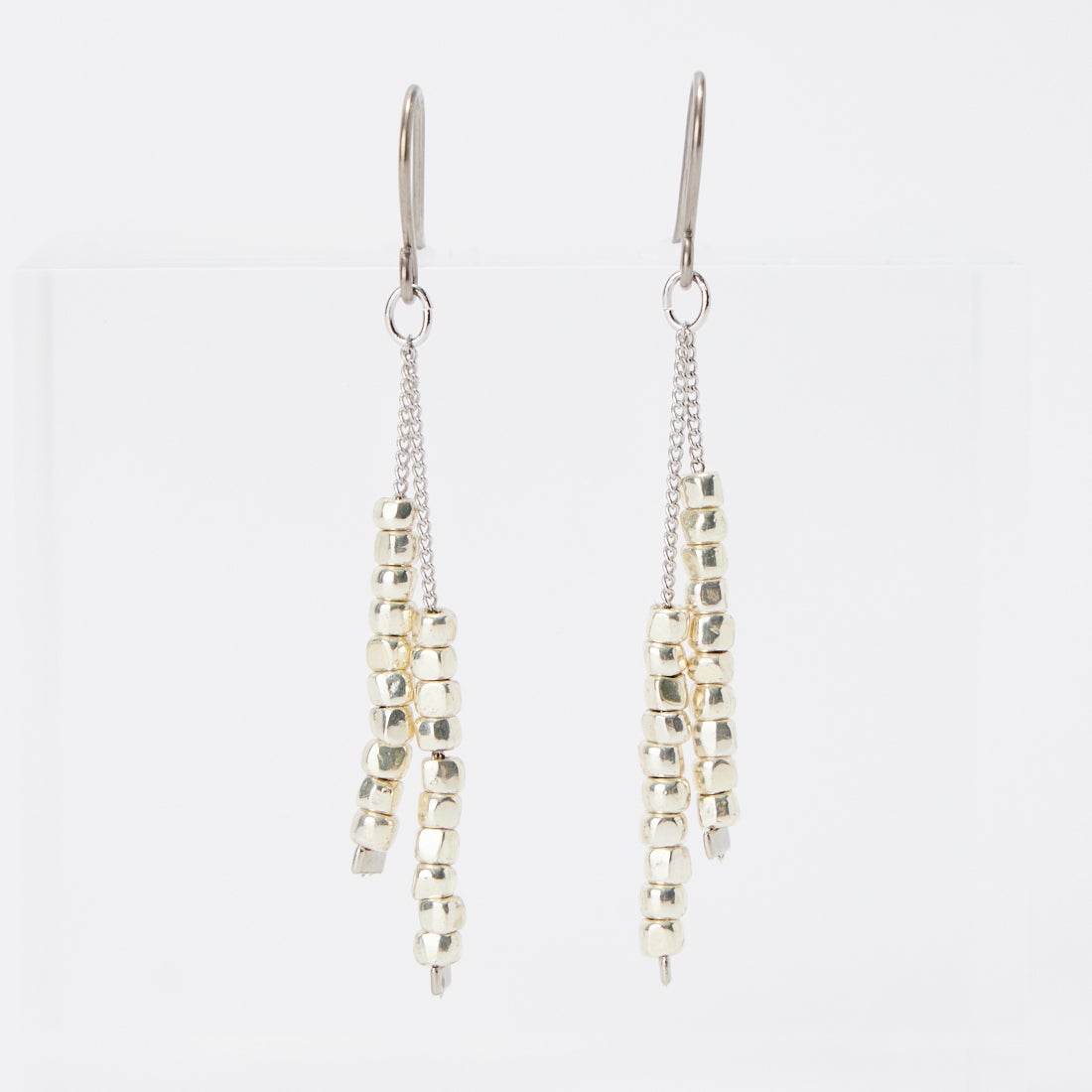 STELLA CIFFON [ステラシフォン] シードビーズ×チェーンピアス [AST3-26P04] 00 SILVER