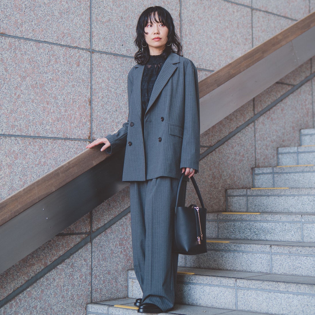 VELETTO [ヴェレット] バケツトートバッグ [CE-25042-PU] BLACK