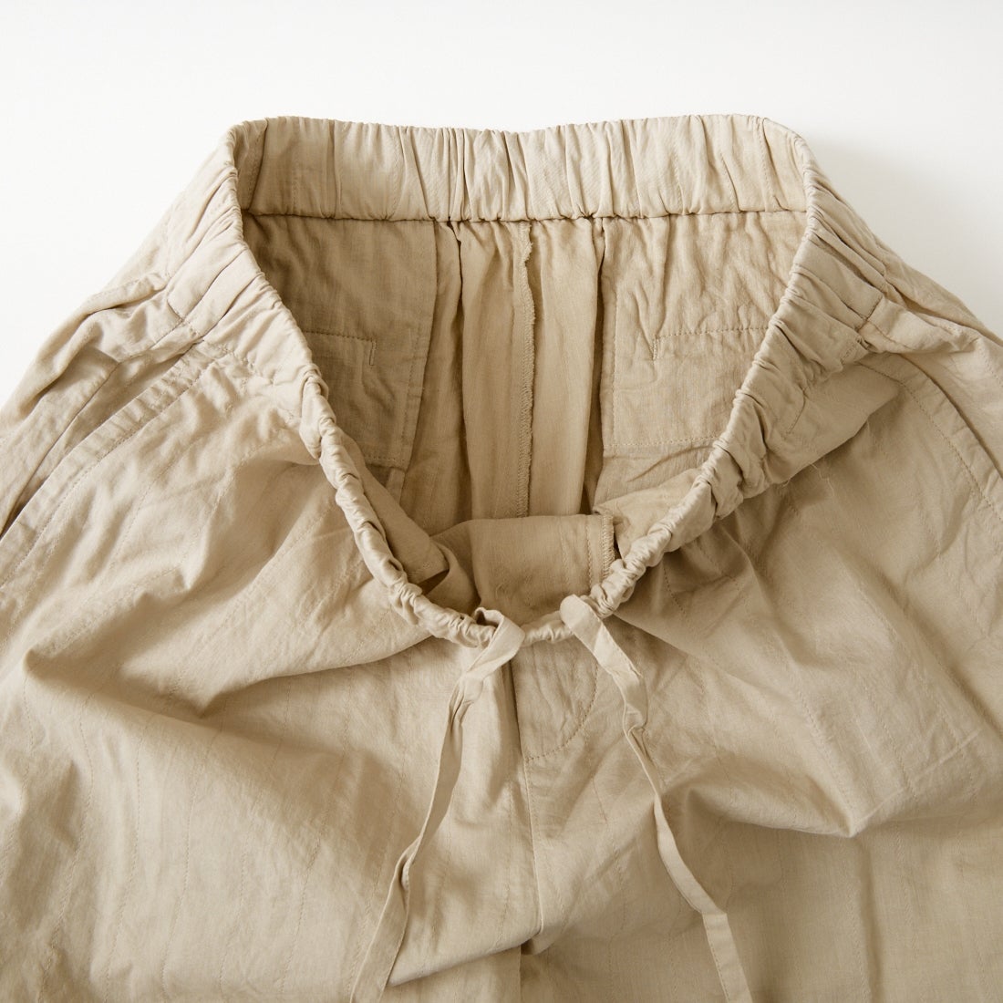 maison de soil [メゾンドソイル] 60sステッチド オーガニックキャンブリックワイドパンツ [NMDS26212] 8200 L.BEG