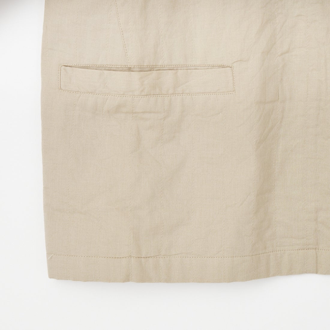 maison de soil [メゾンドソイル] 60sステッチド オーガニックキャンブリック フライフロントジャケット [NMDS26211] 8200 L.BEG