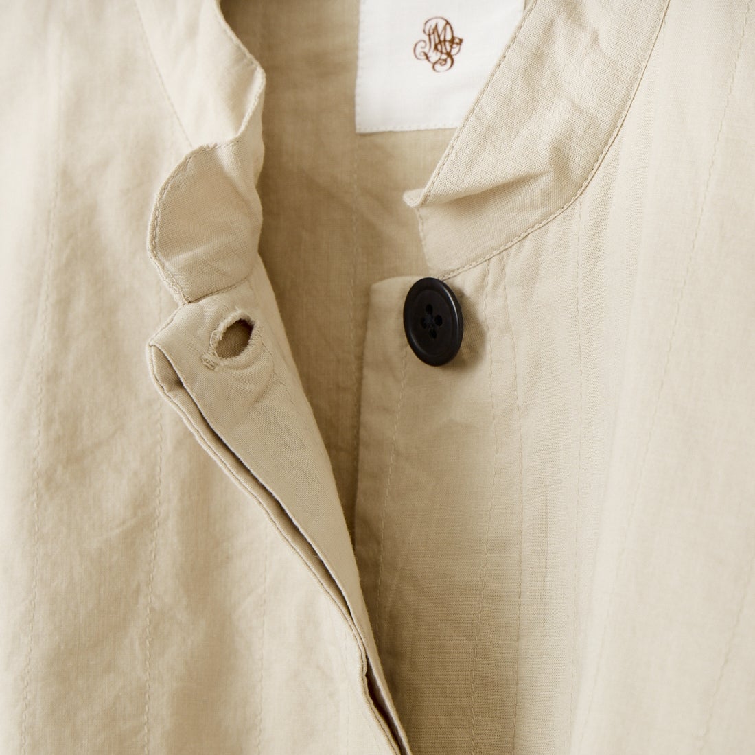 maison de soil [メゾンドソイル] 60sステッチド オーガニックキャンブリック フライフロントジャケット [NMDS26211] 8200 L.BEG