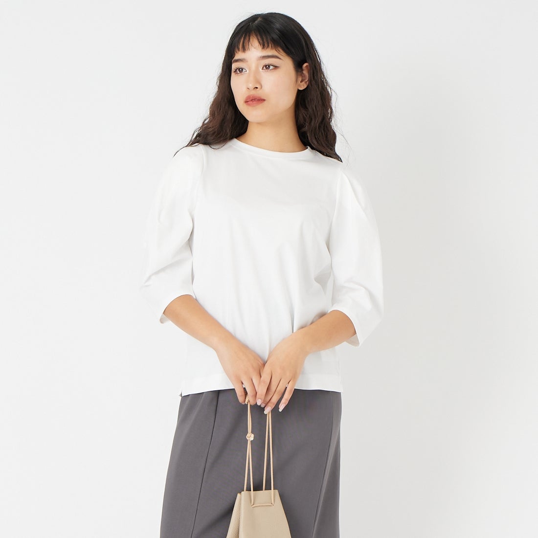 101 ﾎﾜｲﾄ&&モデル身長：162cm 着用サイズ：F&&