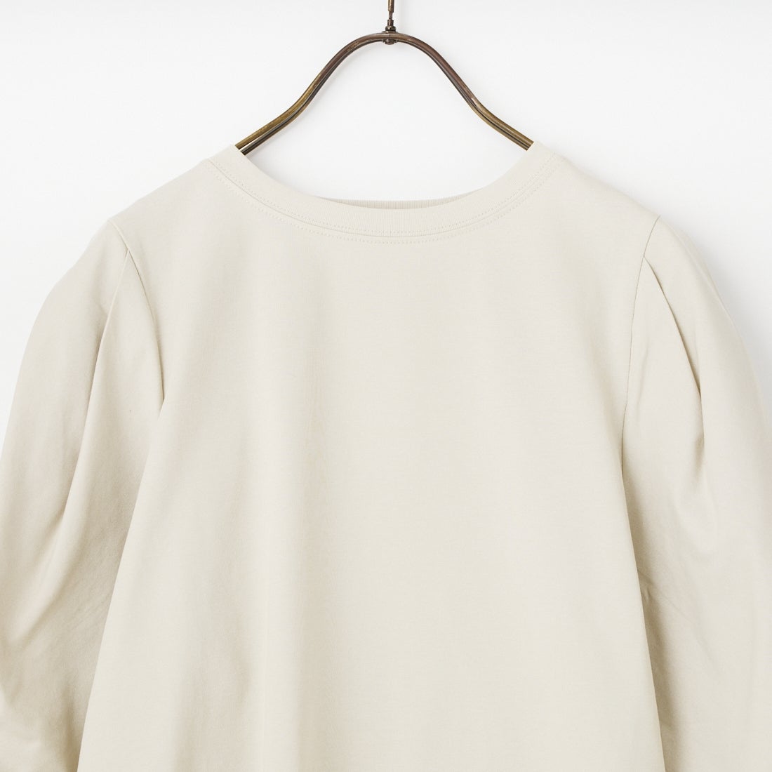 Jf Ready Made [ジェイエフレディメイド] 袖タック7分袖シルケットTシャツ [3211103] 714 ｸﾞﾚｰｼﾞ