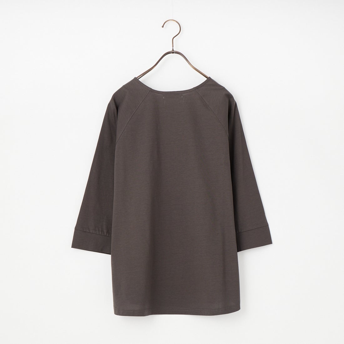 Jf Ready Made [ジェイエフレディメイド] シルケット天竺ラグラン7分袖Tシャツ [3211106] 802 ﾁｬｺｰﾙ