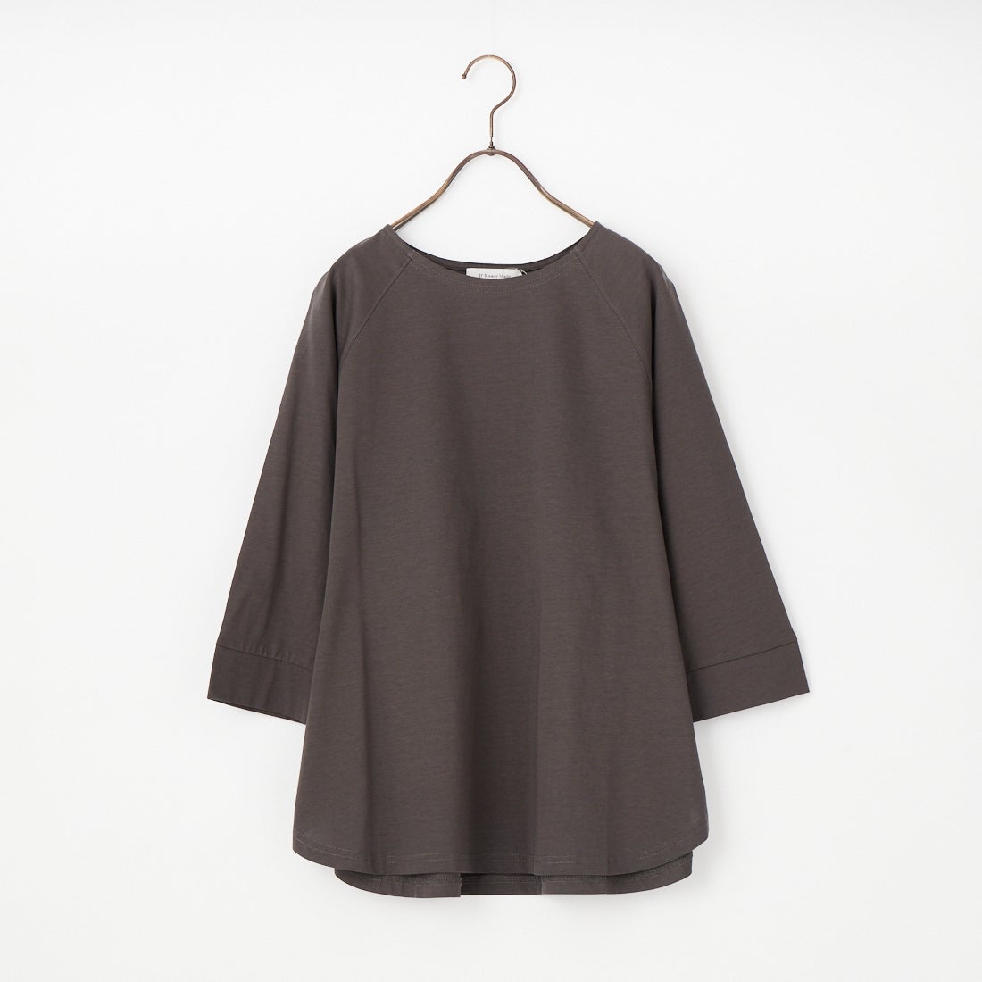 Jf Ready Made [ジェイエフレディメイド] シルケット天竺ラグラン7分袖Tシャツ [3211106] 802 ﾁｬｺｰﾙ