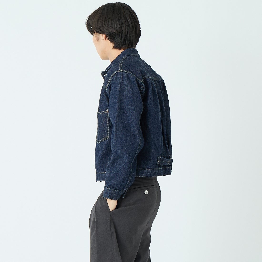 REMI RELIEF [レミレリーフ] 12oz 大戦モデルジャケット [RN1017SDQ] ONE WASH &&モデル身長：179cm 着用サイズ：M&&
