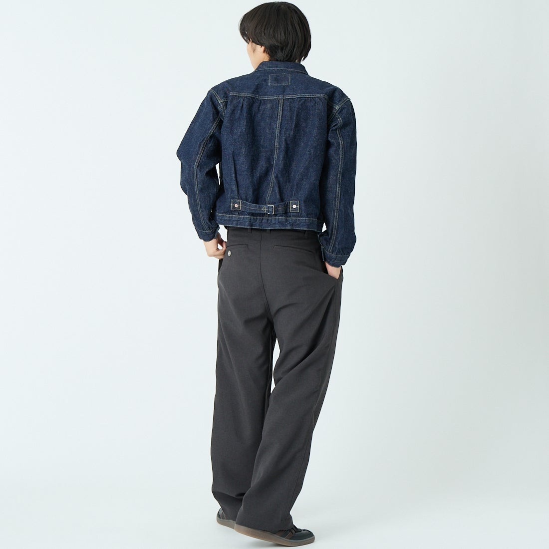 REMI RELIEF [レミレリーフ] 12oz 大戦モデルジャケット [RN1017SDQ] ONE WASH &&モデル身長：179cm 着用サイズ：M&&