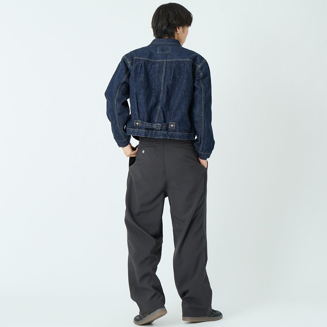 REMI RELIEF [レミレリーフ] 12oz 大戦モデルジャケット [RN1017SDQ] ONE WASH &&モデル身長：179cm 着用サイズ：M&&