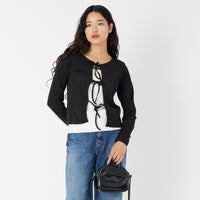 801 ﾌﾞﾗｯｸ&&モデル身長：162cm 着用サイズ：F&&