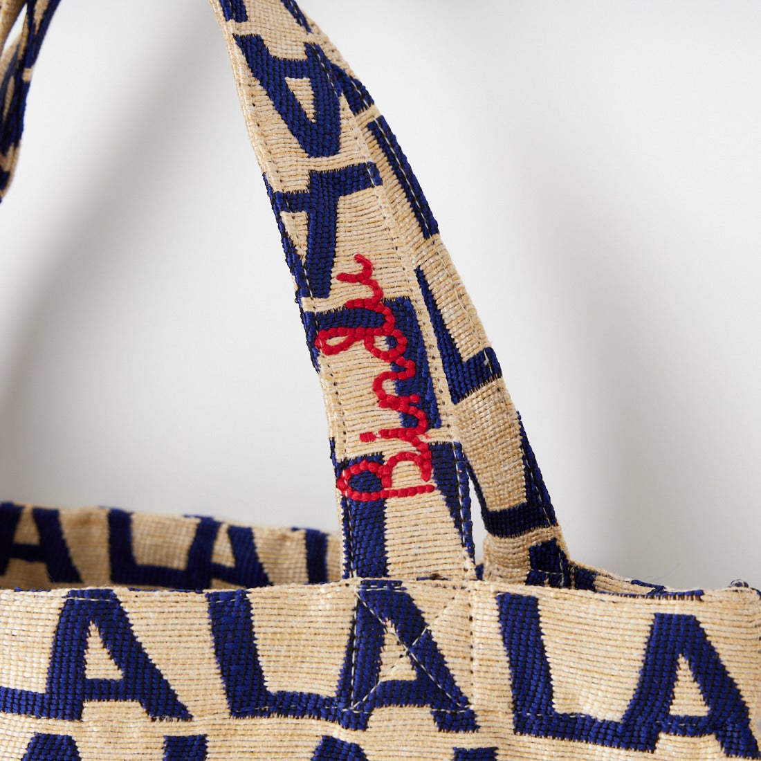 Bindu [ビンドゥー] LA ジャカード アウトステッチトートバッグ [BBB-2094RT] BLUE