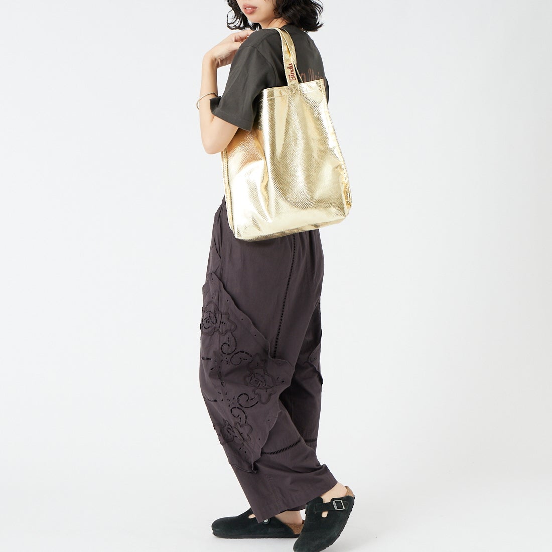 Bindu [ビンドゥー] パイソンシャイニーリバーストートバッグ [PD-100] GOLD