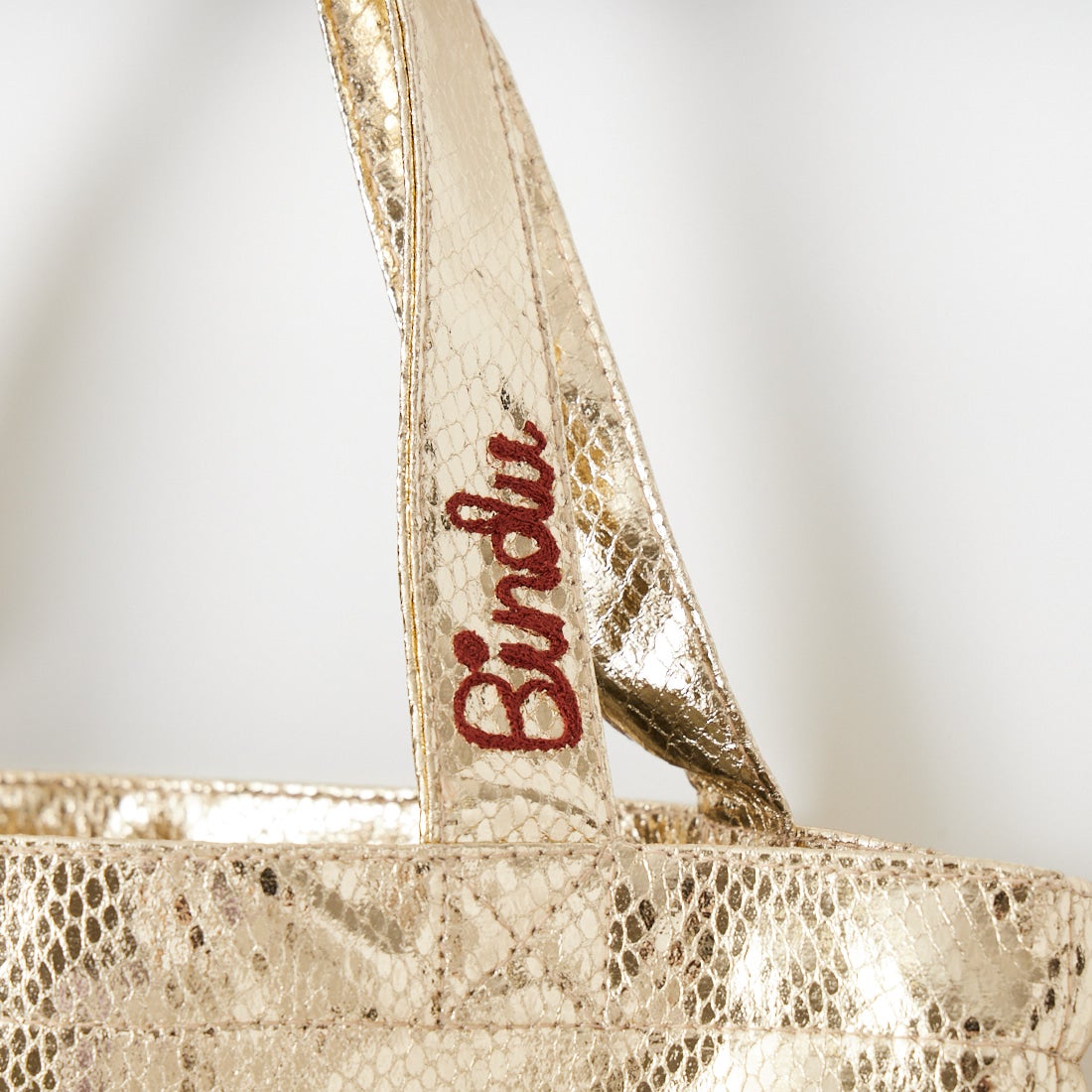 Bindu [ビンドゥー] パイソンシャイニーリバーストートバッグ [PD-100] GOLD