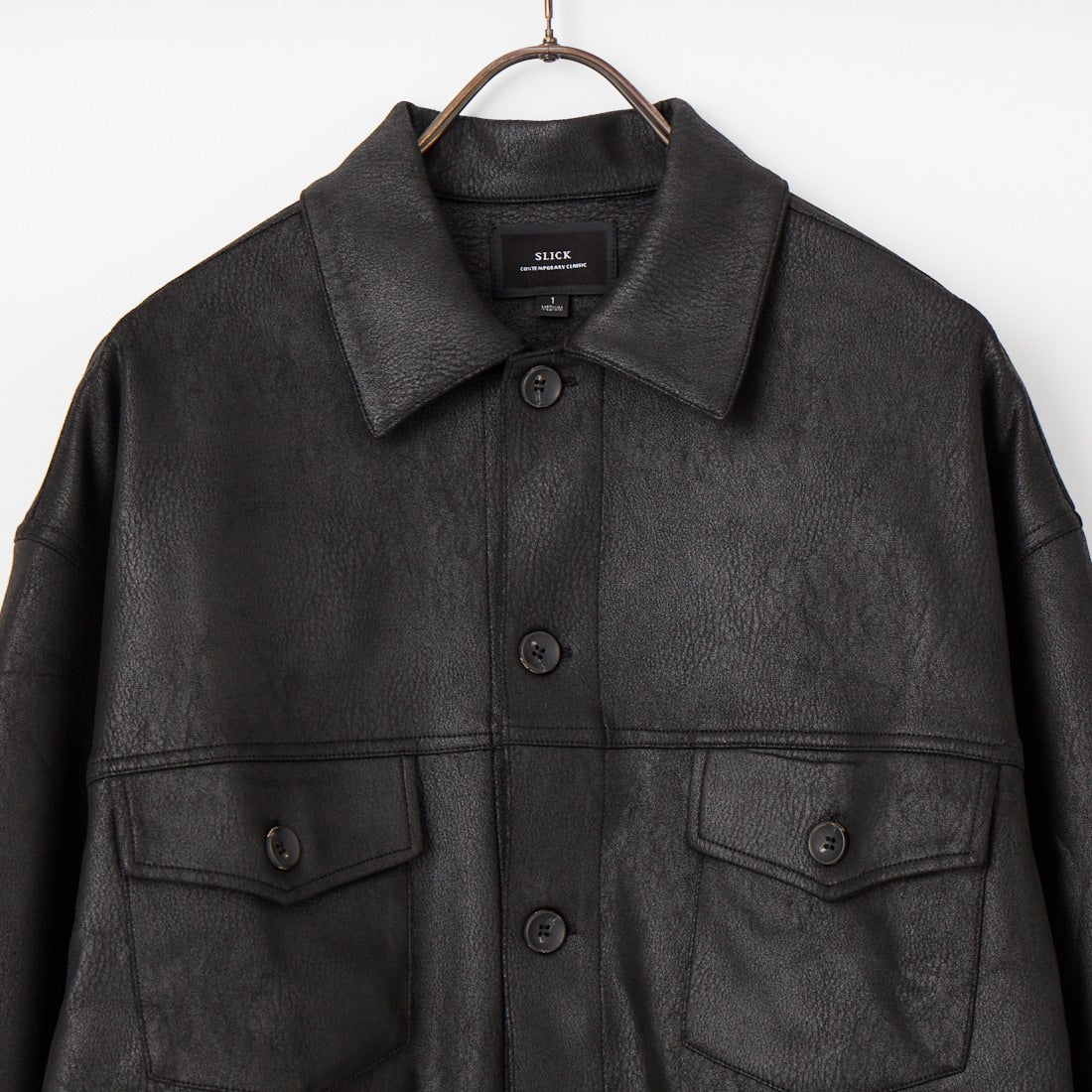 SLICK [スリック] シンセティックレザートラッカージャケット [5111047] 700 BLACK