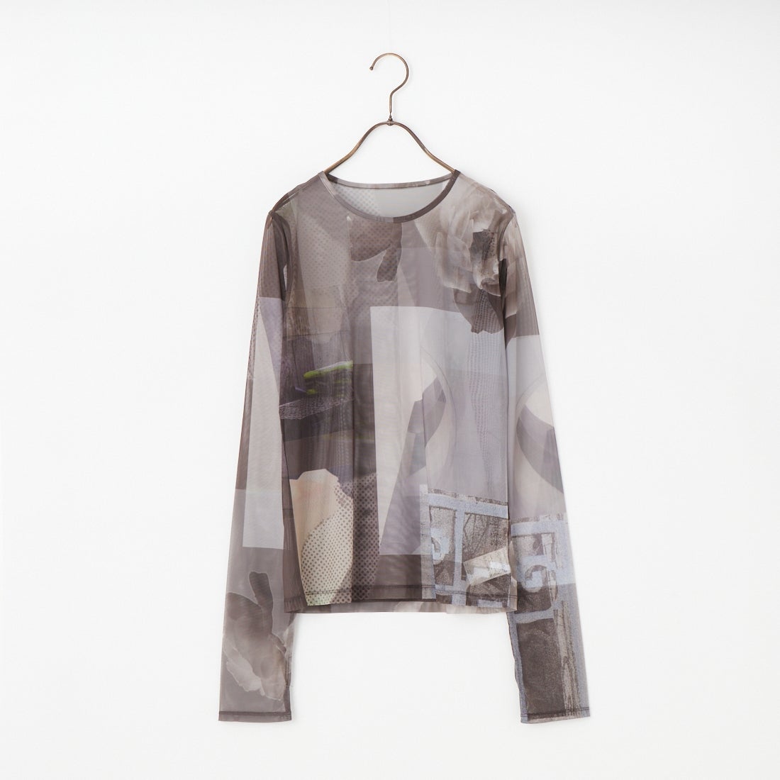 MAISON SPECIAL [メゾンスペシャル] フォトコラージメッシュトップス [21261415805] GRY