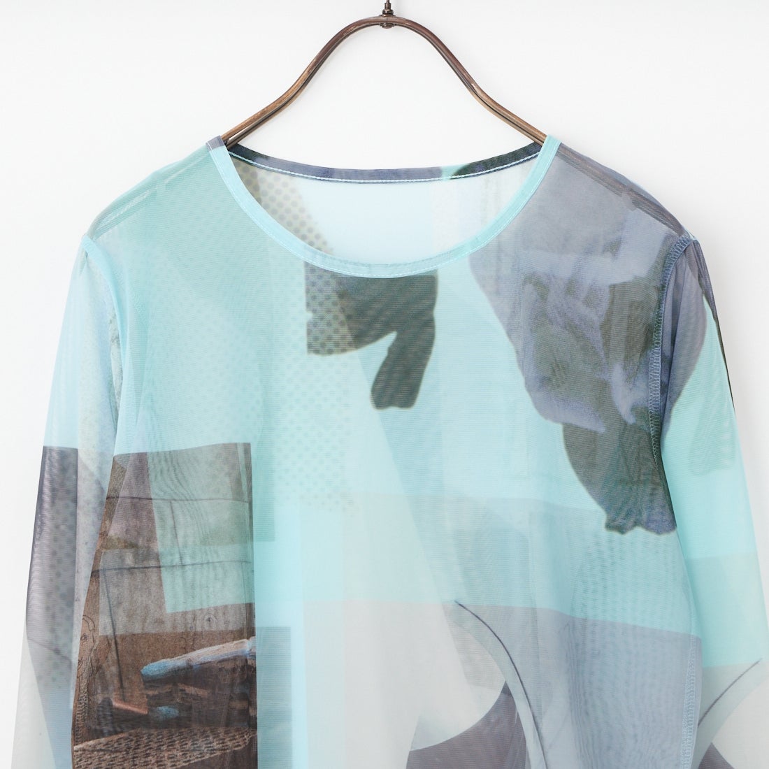 MAISON SPECIAL [メゾンスペシャル] フォトコラージメッシュトップス [21261415805] BLU