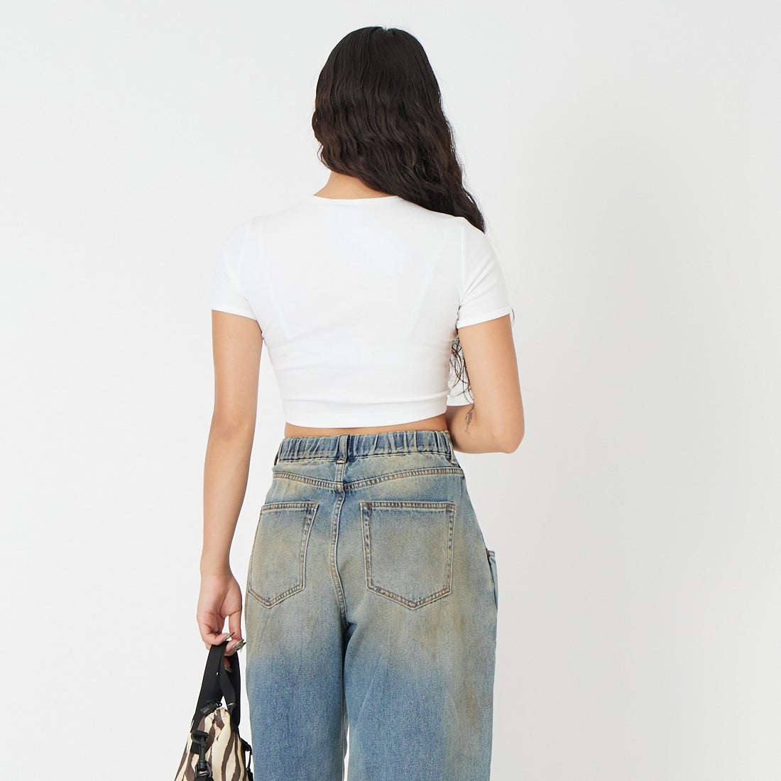 adidas Originals [アディダス オリジナルス] エッセンシャルズ リブ Tシャツ [JTN56] JC9026 &&モデル身長：162cm 着用サイズ：M&&