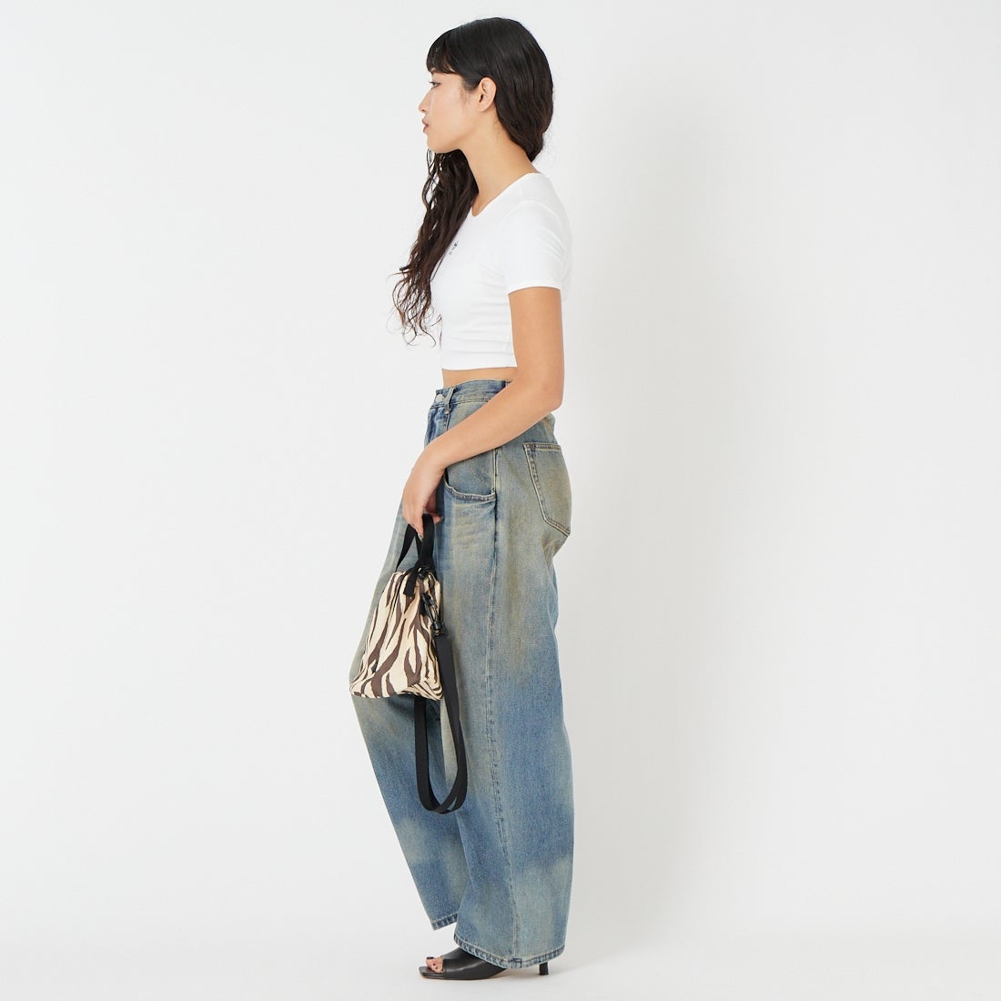 adidas Originals [アディダス オリジナルス] エッセンシャルズ リブ Tシャツ [JTN56] JC9026 &&モデル身長：162cm 着用サイズ：M&&