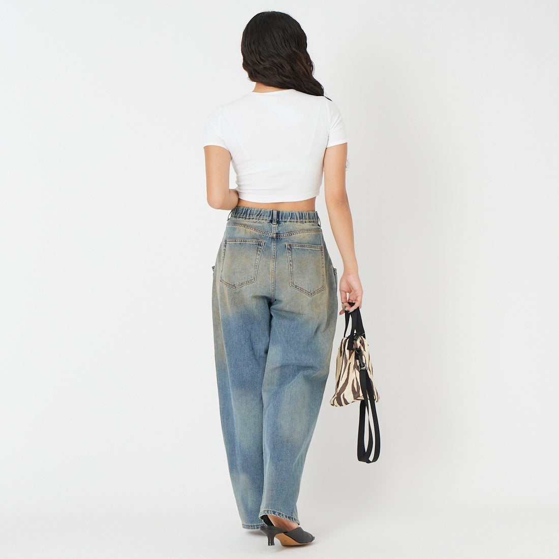 adidas Originals [アディダス オリジナルス] エッセンシャルズ リブ Tシャツ [JTN56] JC9026 &&モデル身長：162cm 着用サイズ：M&&