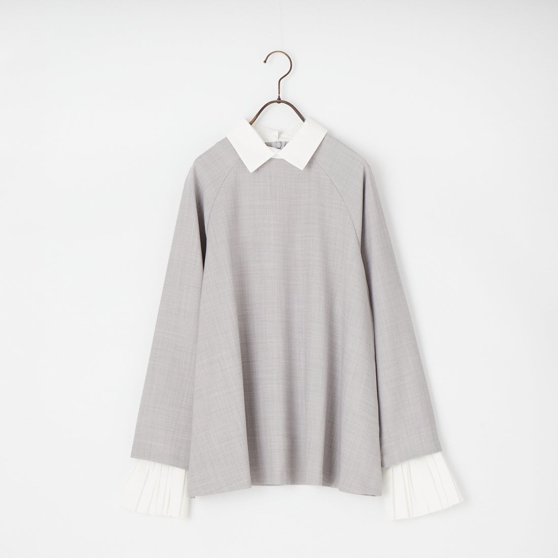 Margaux vintage [マルゴーヴィンテージ] カフス付きブラウス [MG-BL-26006-S] LGRAY