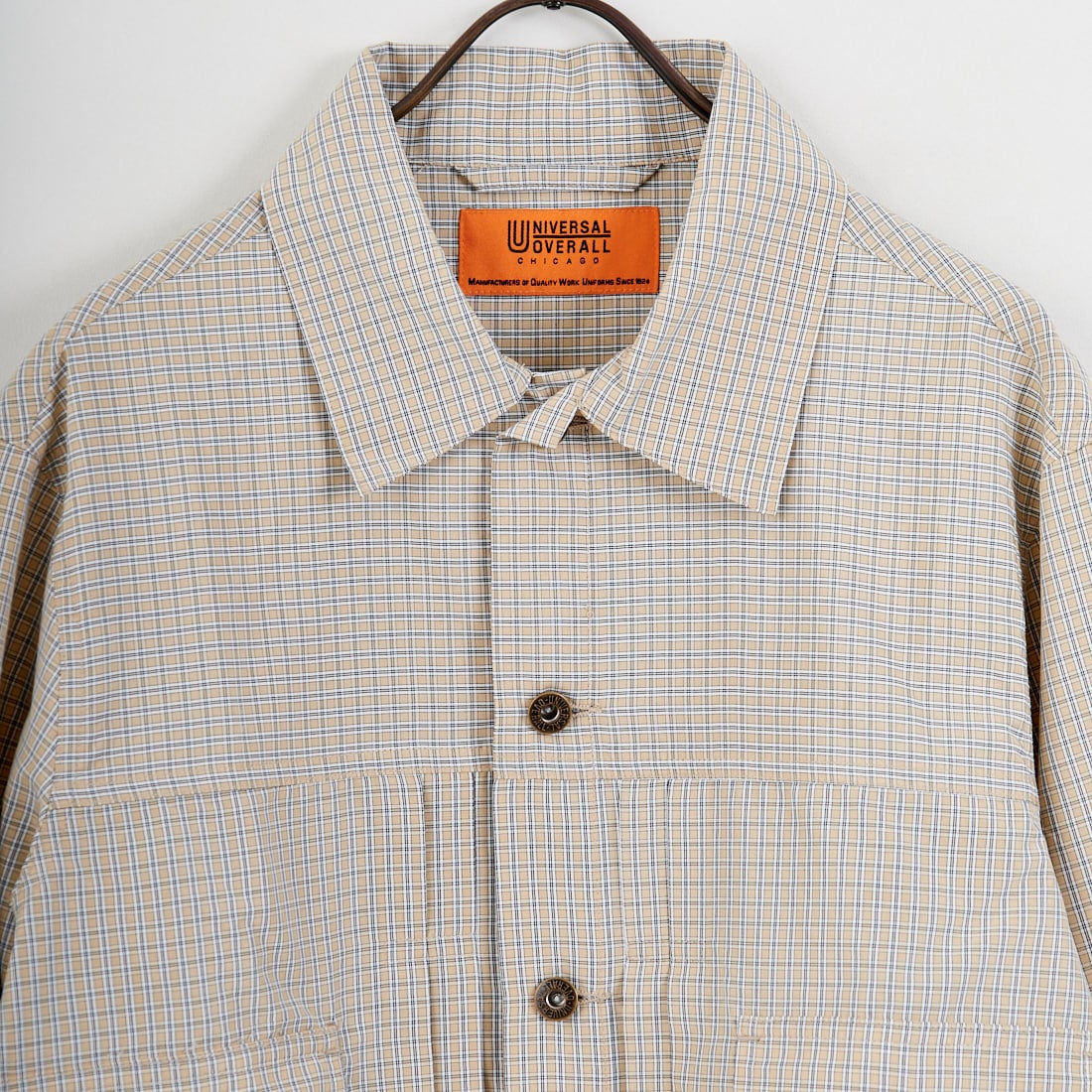 UNIVERSAL OVERALL [ユニバーサルオーバーオール] 別注 シャツトラッカージャケット [U2613401IN-JF] BEIGE CHEC
