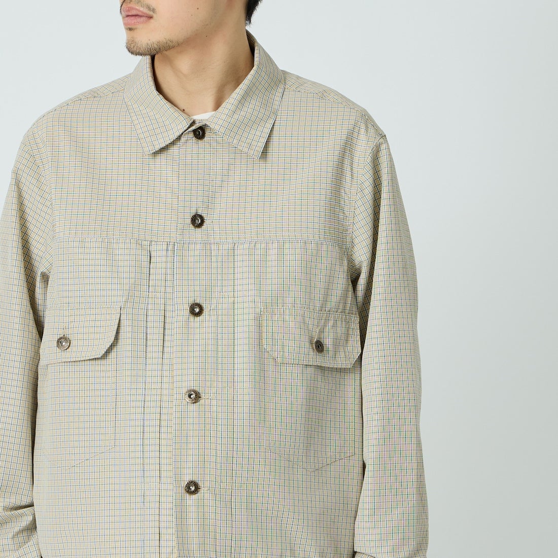 UNIVERSAL OVERALL [ユニバーサルオーバーオール] 別注 シャツトラッカージャケット [U2613401IN-JF] BEIGE CHEC