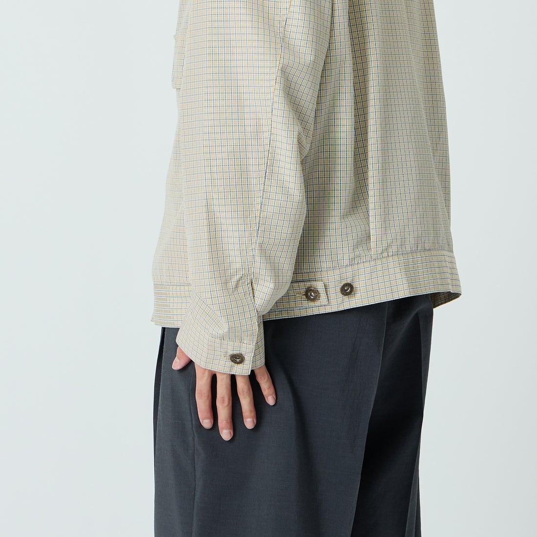 UNIVERSAL OVERALL [ユニバーサルオーバーオール] 別注 シャツトラッカージャケット [U2613401IN-JF] BEIGE CHEC