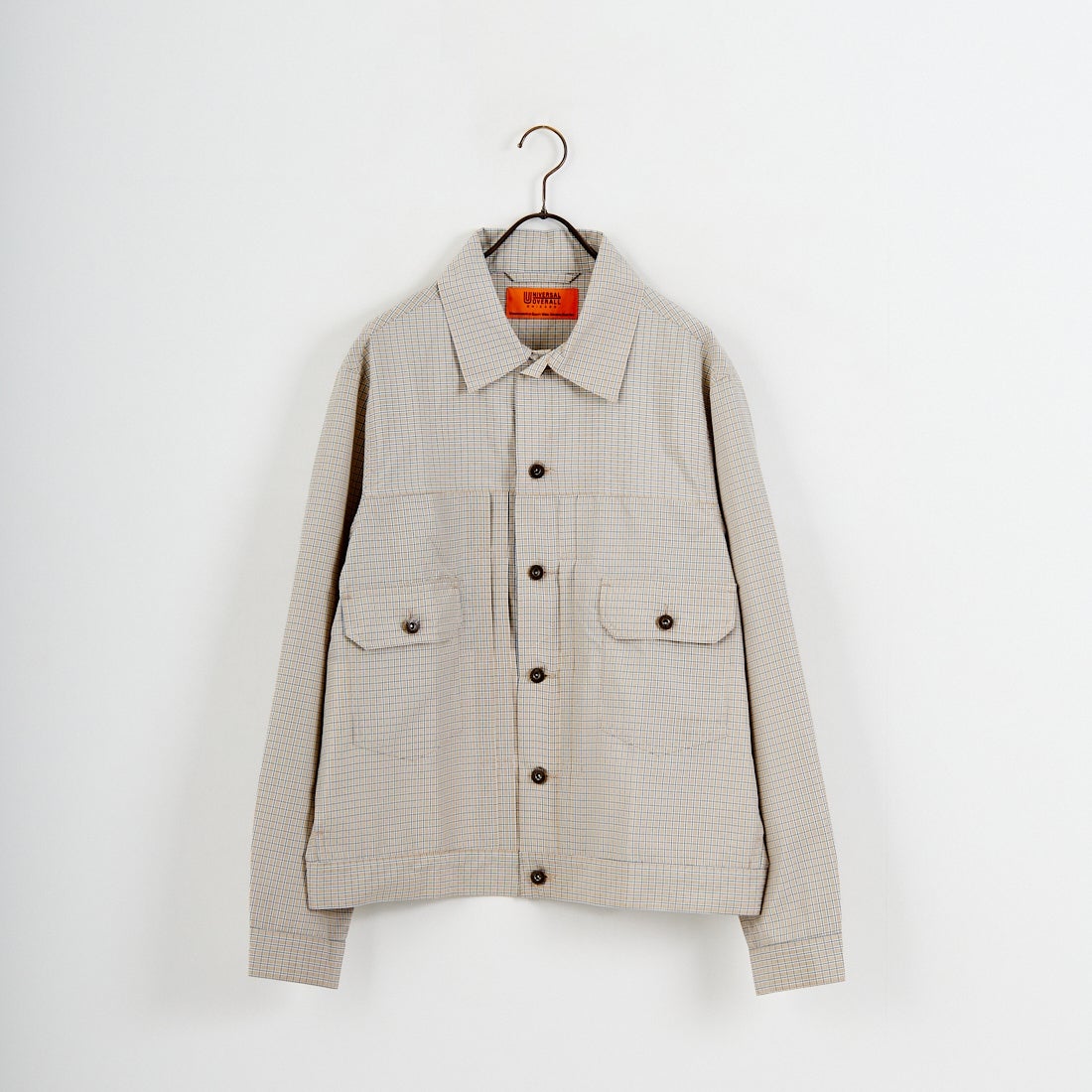 UNIVERSAL OVERALL [ユニバーサルオーバーオール] 別注 シャツトラッカージャケット [U2613401IN-JF] BEIGE CHEC
