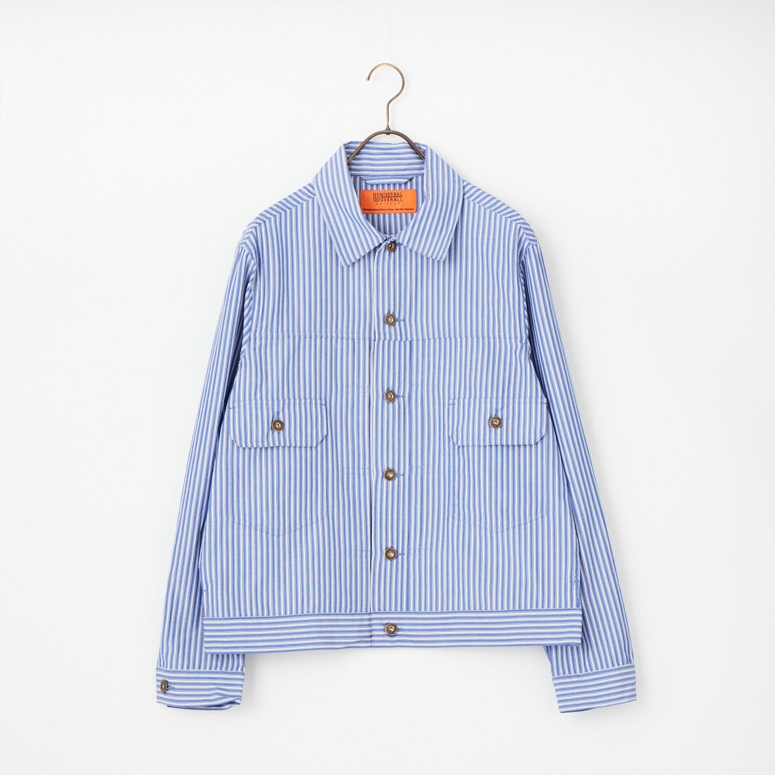 UNIVERSAL OVERALL [ユニバーサルオーバーオール] 別注 シャツトラッカージャケット [U2613401IN-JF] BLUE STRIP