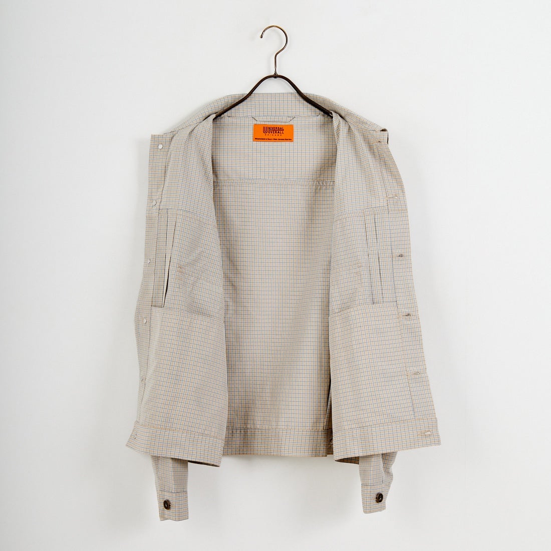 UNIVERSAL OVERALL [ユニバーサルオーバーオール] 別注 シャツトラッカージャケット [U2613401IN-JF] BEIGE CHEC