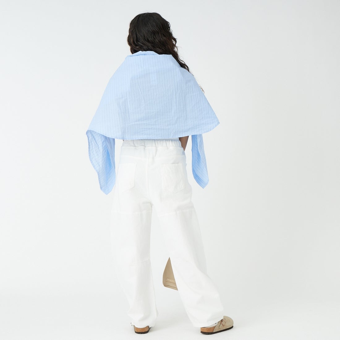 DIGNITE COLLIER [ディニテコリエ] ガーメントダイ切替パンツ [80267032] 031 ｵﾌﾎﾜｲﾄ &&モデル身長：162cm 着用サイズ：F&&