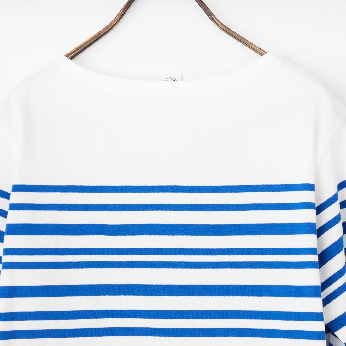 ORCIVAL [オーシバル] ボートネック5分袖プルオーバー [OR-C0136LOB] WHITE/BLUE