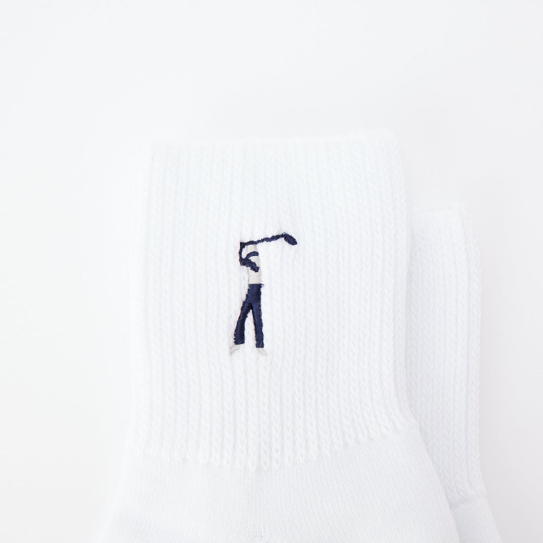 NEW VINTAGE GOLF [ニュービンテージゴルフ] 刺繍クォーターソックス [NVG-0518] WHITE