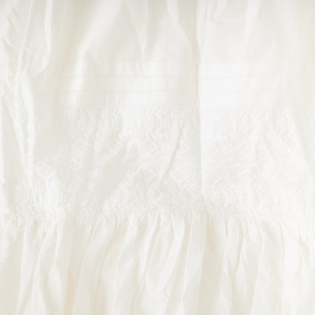 MARMARMAR [マーマーマー] レース切り替えタックボリュームスカート [2-860065] 11 OFF WHI