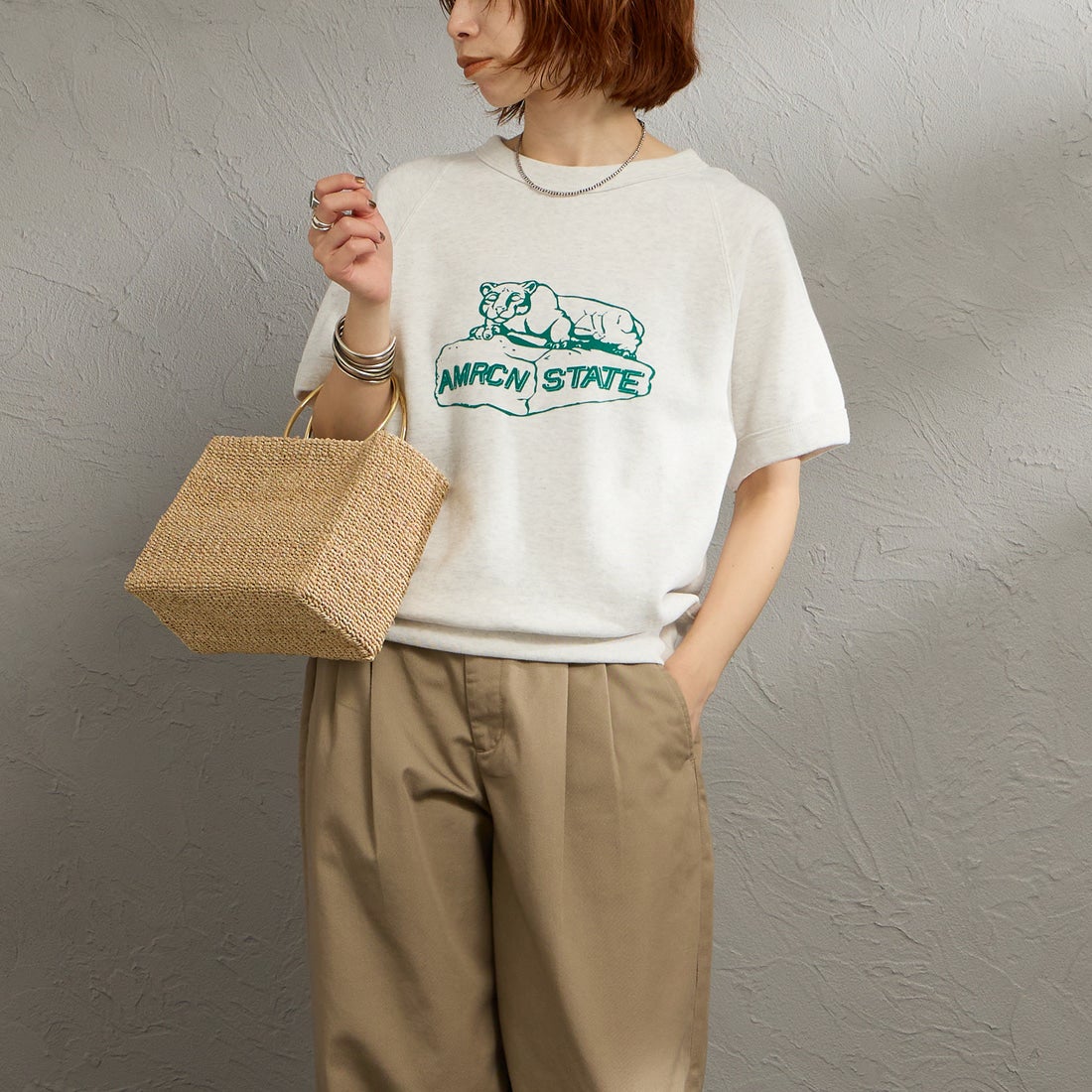 ｱｯｼｭ&&モデル身長：158cm 着用サイズ：ONE SIZE&&