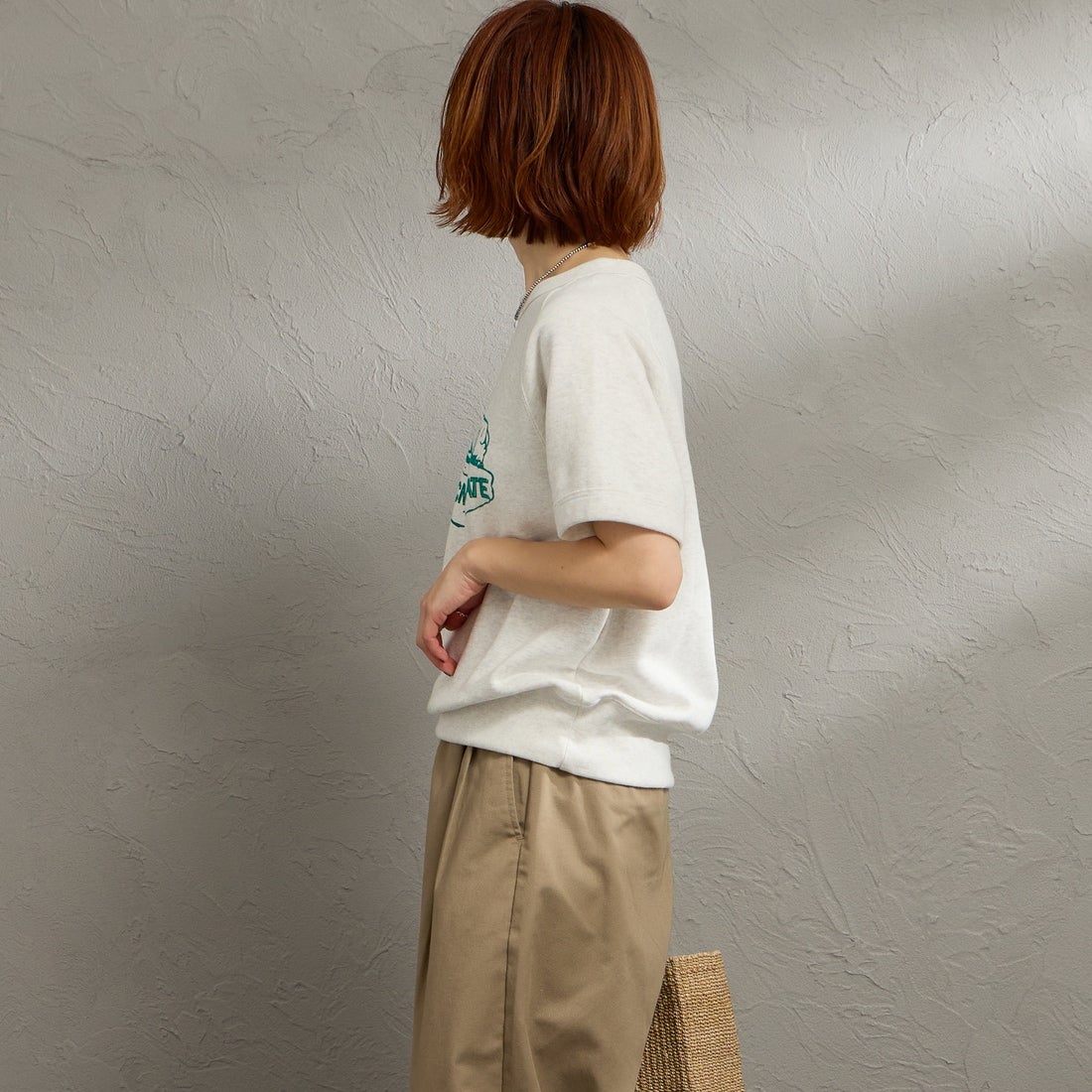 Americana [アメリカーナ] ショートスリーブラグランスウェット [BRF-800A-2] ｱｯｼｭ &&モデル身長：158cm 着用サイズ：ONE SIZE&&