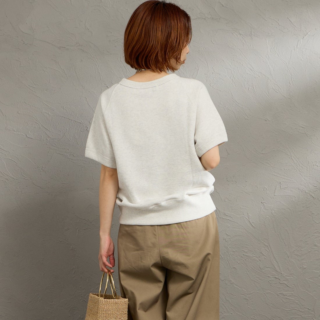 Americana [アメリカーナ] ショートスリーブラグランスウェット [BRF-800A-2] ｱｯｼｭ &&モデル身長：158cm 着用サイズ：ONE SIZE&&