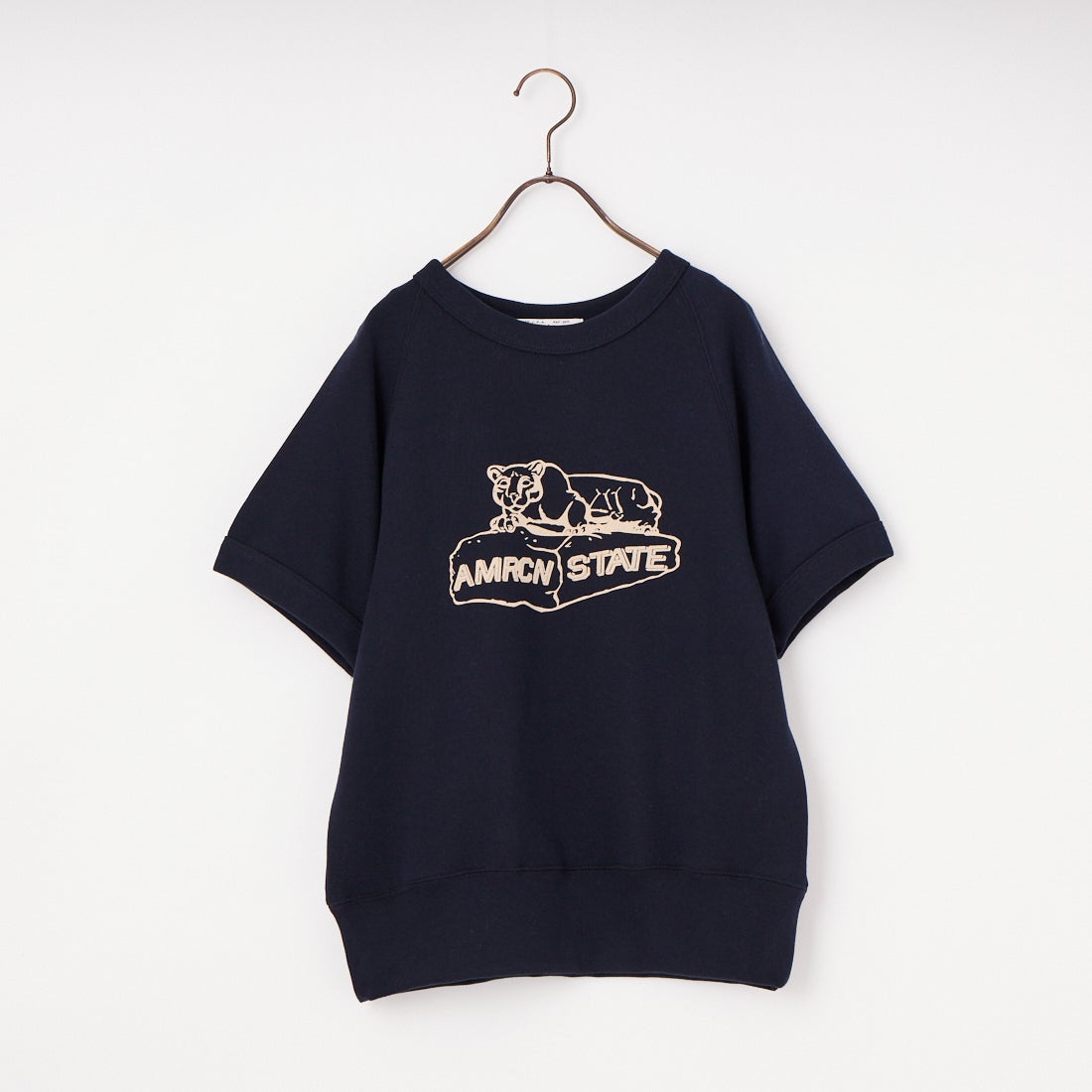 【AMERICANA/アメリカーナ】ワッフルラグランTシャツ　ネイビー AMERICANA（アメリカーナ） tシャツ 「AMERICANA/アメリカーナ」COOL