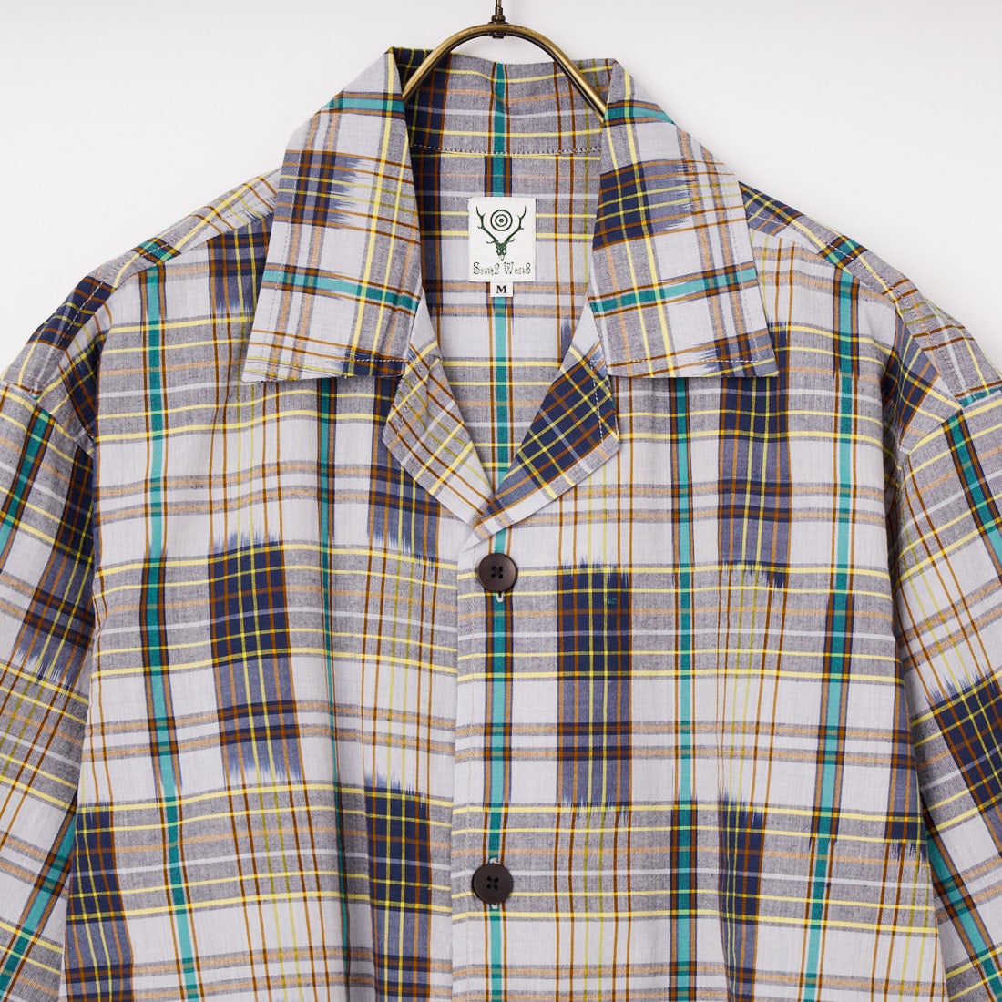 South2West8 [サウスツーウエストエイト] マドラスチェック カバナシャツ [SX699] A BLUE