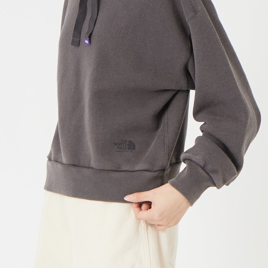 THE NORTH FACE PURPLE LABEL [ザ ノースフェイス パープルレーベル] ガーメントダイ フィールドクロップドフーディ [N26SH009] CH CHARCOA &&モデル身長：162cm 着用サイズ：WS&&
