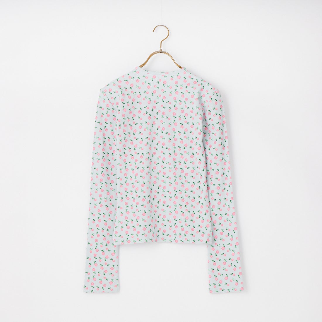 HOLIDAY [ホリデイ] スーパーリブ パデッドショルダークルーネックトップス [26101034] BLUE