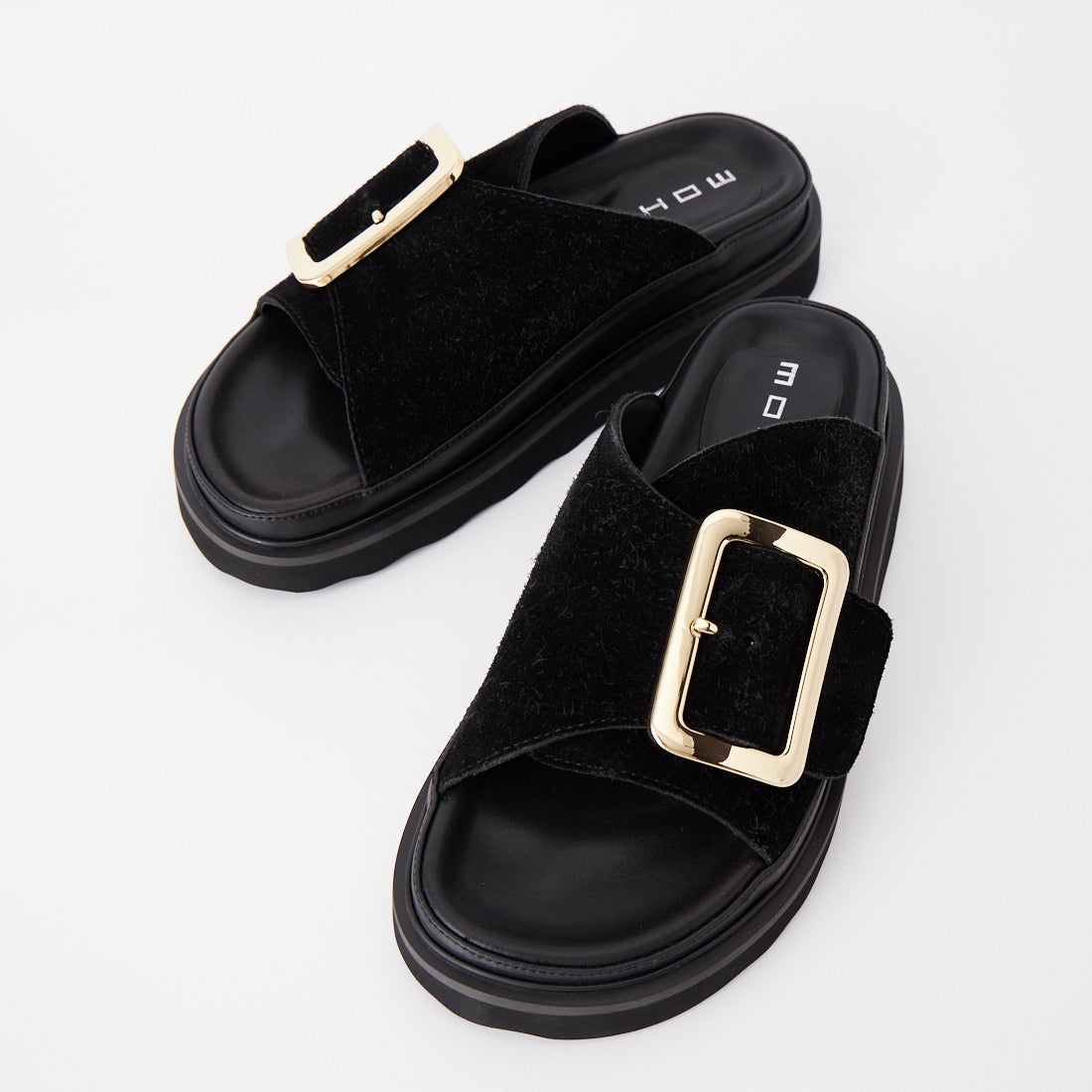 MOHI [モヒ] ビッグバックルサンダル [1-1902466-BR] NEGRO