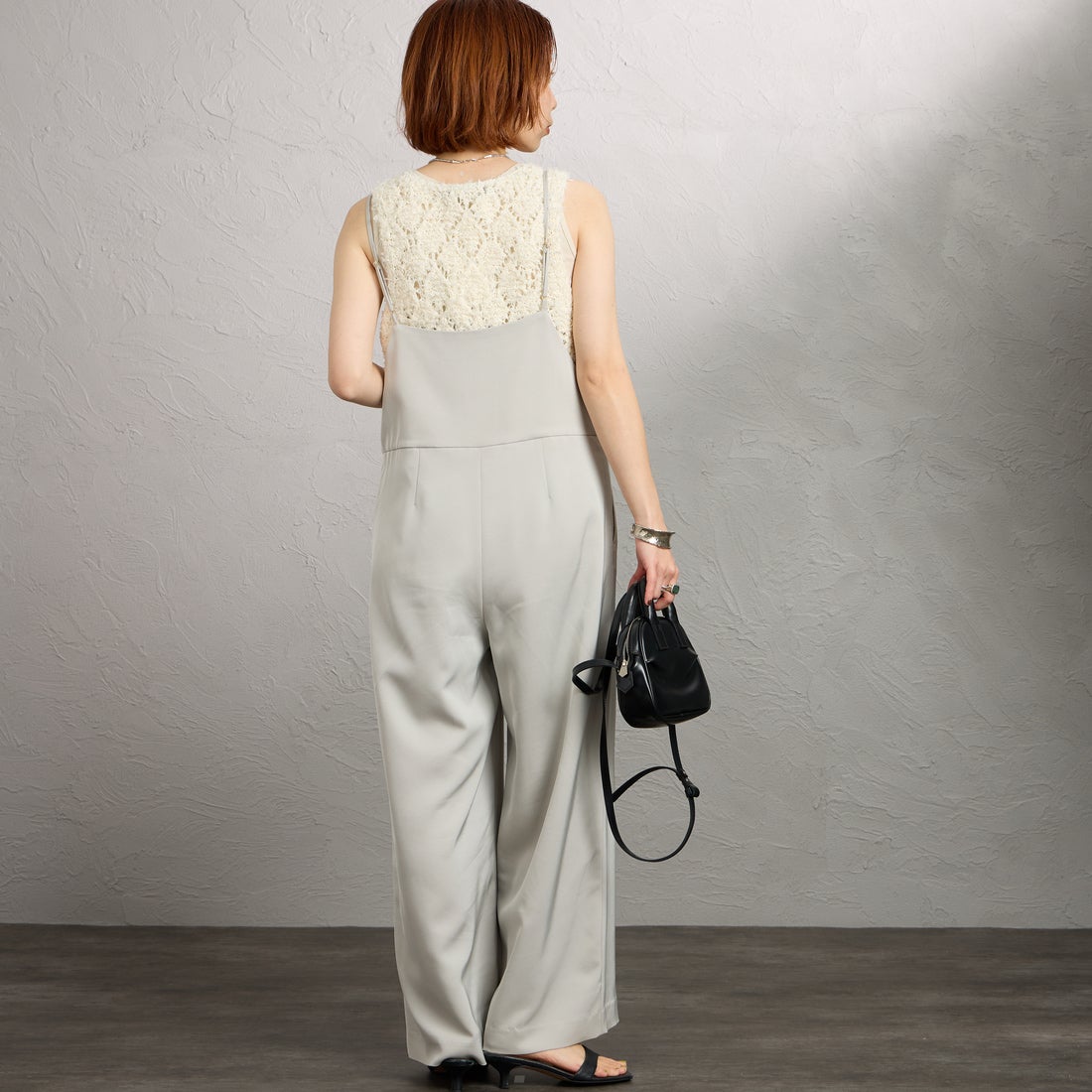 MICA&DEAL [マイカアンドディール] サロペット [0126104015] BEIGE &&モデル身長：158cm 着用サイズ：F&&