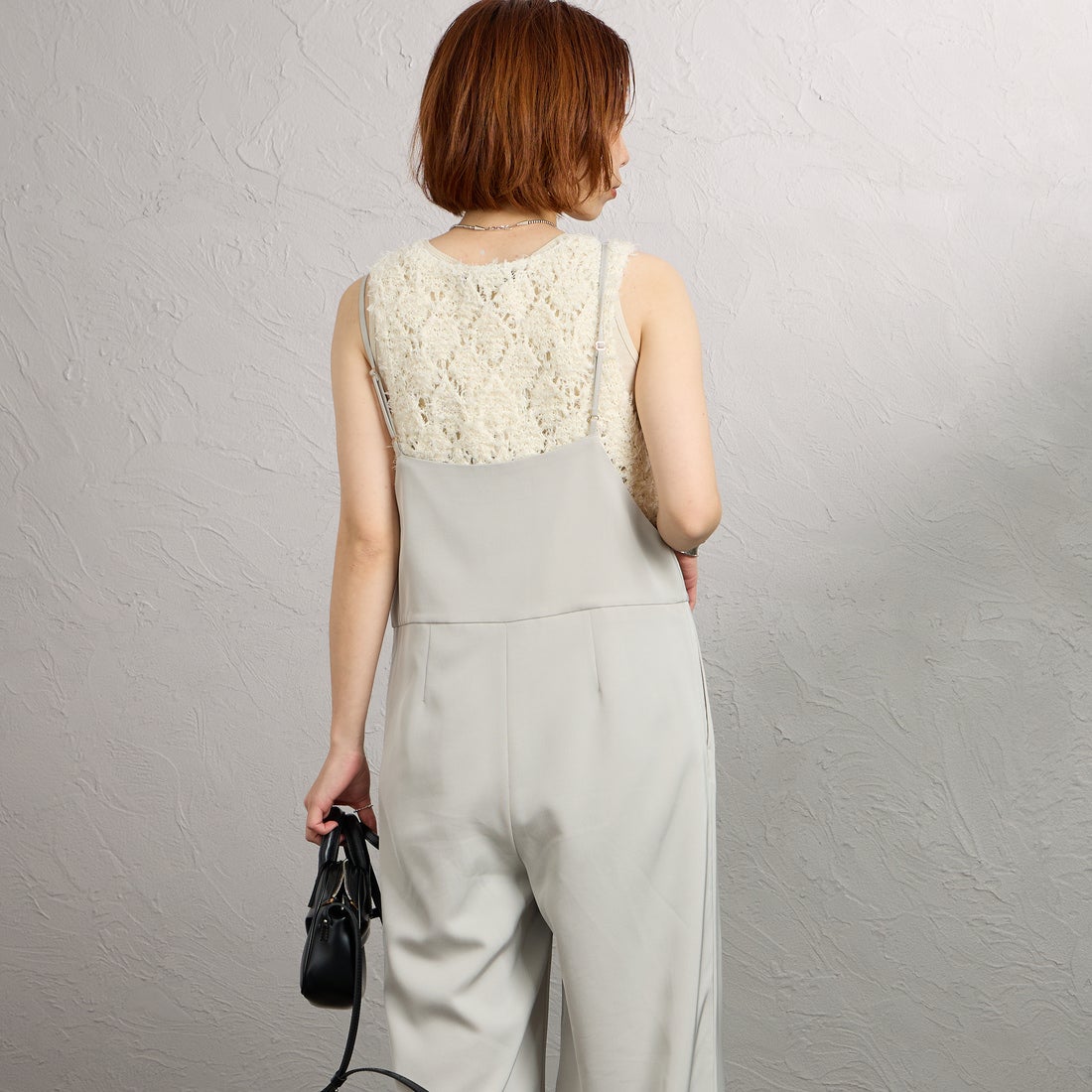 MICA&DEAL [マイカアンドディール] サロペット [0126104015] BEIGE &&モデル身長：158cm 着用サイズ：F&&