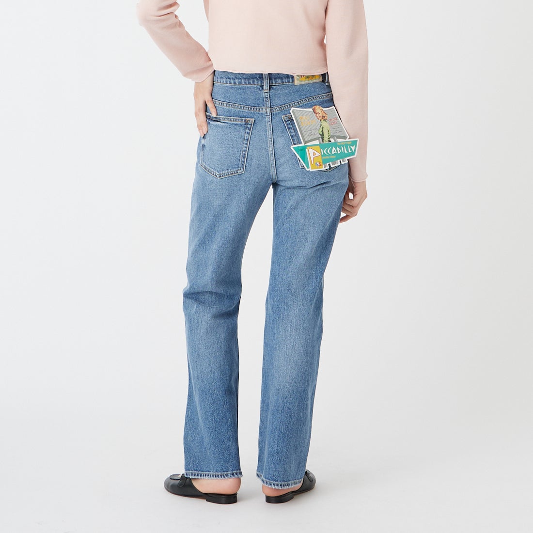 PICCADILLY [ピカデリー] CHLOE セミフレアデニム [PC261-251324] BLUE &&モデル身長：162cm 着用サイズ：24&&